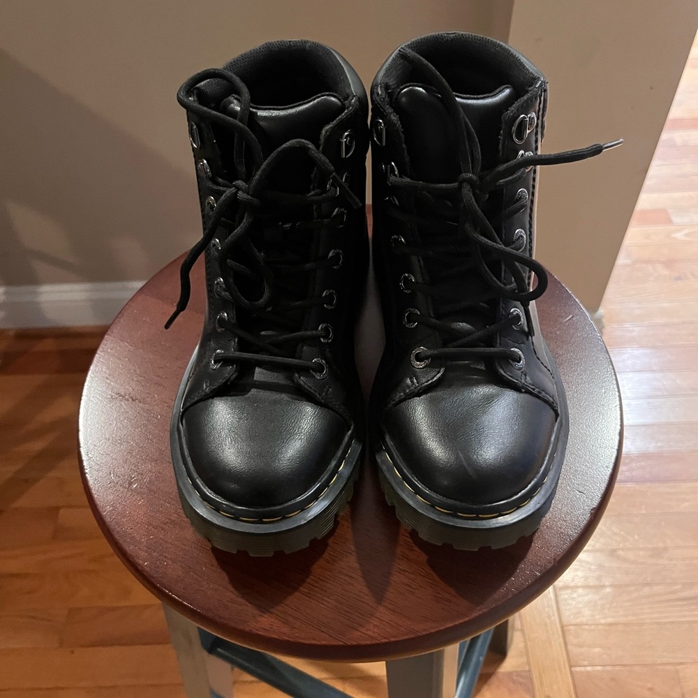 Dr. Martens Black Leather Combat Boots